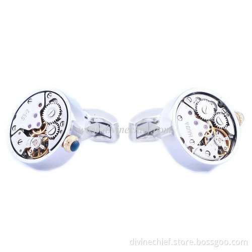 China Wholesale Bulk Cufflinks for Many occassions, Stainless Steel Menchanical Watch Cufflinks